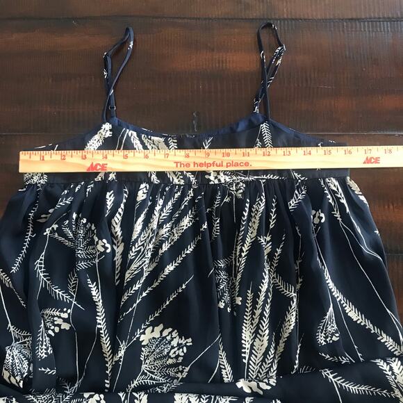 Banana Republic Trapeze Maxi Dress NWT NEW Size 2 Petite Navy Beige Beach Boho - Picture 13 of 14